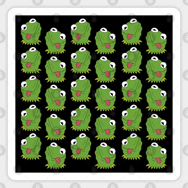 Kermit The Frog pattern Magnet by valentinahramov